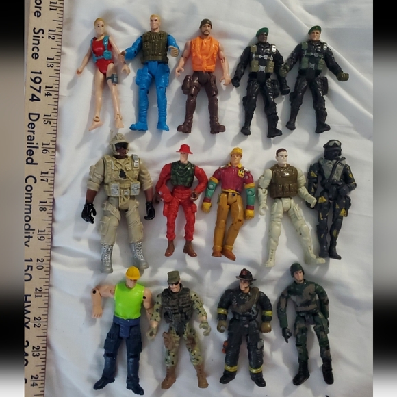 : 15 military scuba work force action military army forces figures 4" tall - Picture 2 of 6